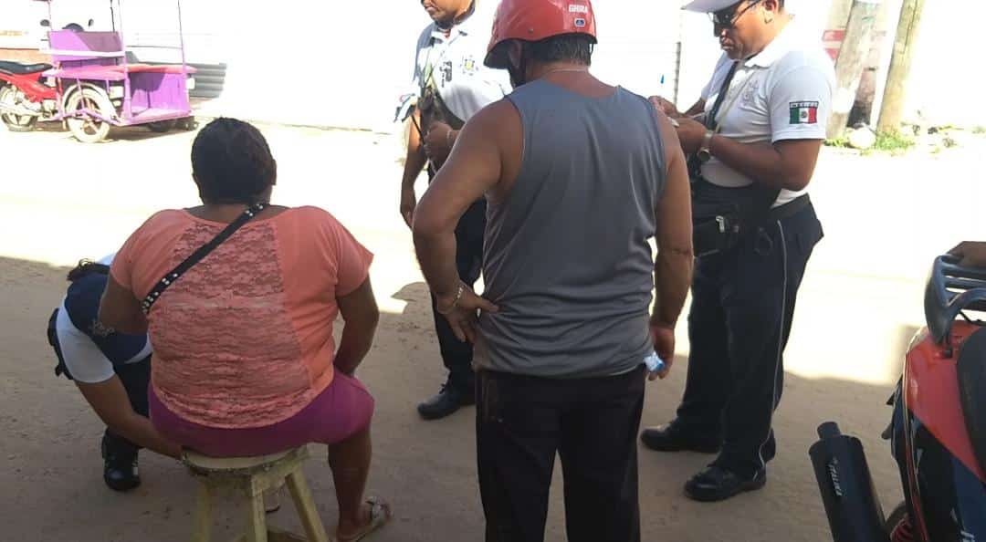 Mujer se lesiona la pierna tras ser aplastada por una motoneta