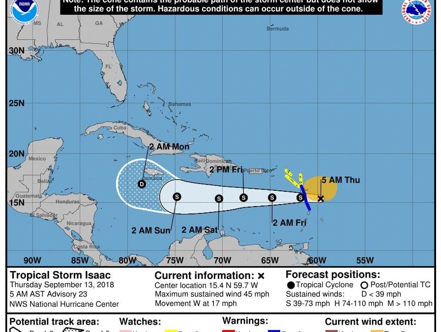 La tormenta tropical “Isaac” entrará al Caribe, no representa peligro para Quintana Roo