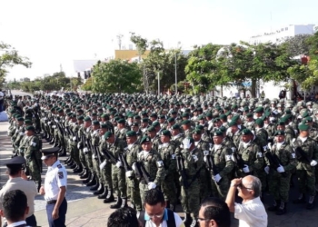 Exhiben poderío militar en Cancún