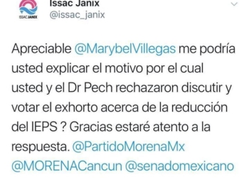 Pregunta Janix a Pech y Marybel por qué “traicionan al pueblo”