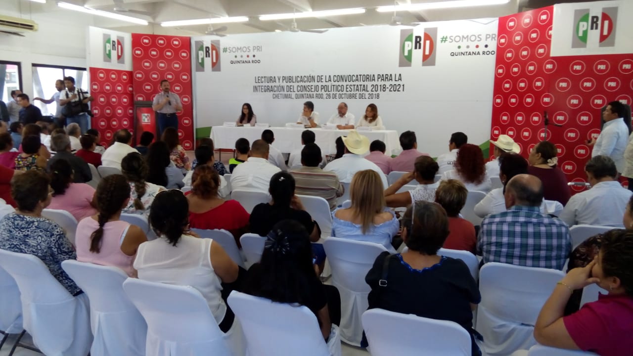 PRI emite convocatoria para el Consejo Político Estatal 2018-2021