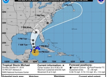 Continuarán las lluvias en Quintana Roo, generadas por la tormenta tropical “Michael”