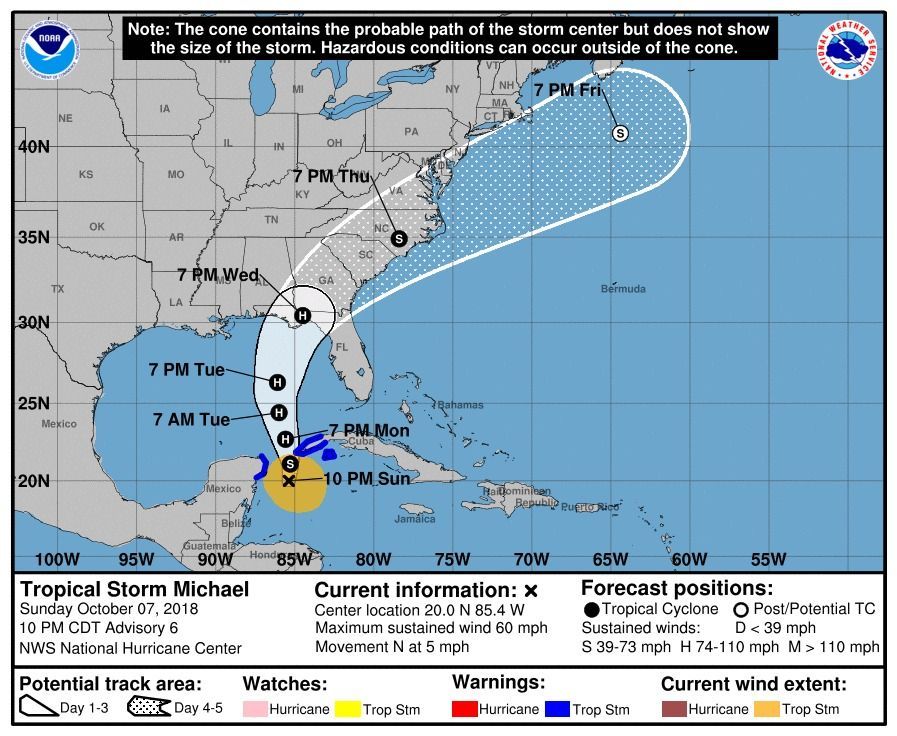 Continuarán las lluvias en Quintana Roo, generadas por la tormenta tropical “Michael”