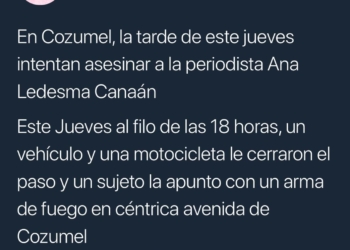 Denuncia columnista cozumeleña amenazas