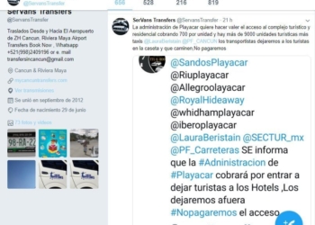 Advierten posible cobro para entrar a Playacar