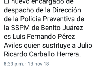 Nombra Capella a titular de la Policía Preventiva