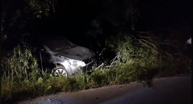 Extranjera se sale de carretera para evitar chocar contra Jaguar