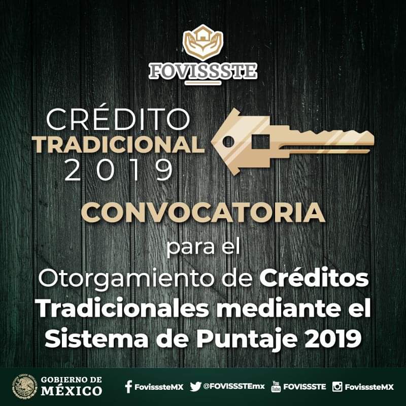 Emite el FOVISSSTE convocatoria para el otorgamiento De créditos tradicionales para vivienda