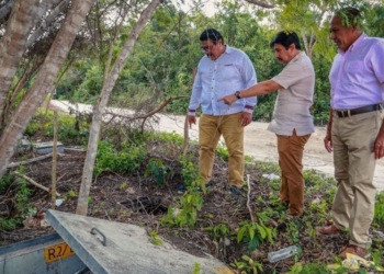Limpieza general de calles de la colonia Tumben Káh: Víctor Mas Tah