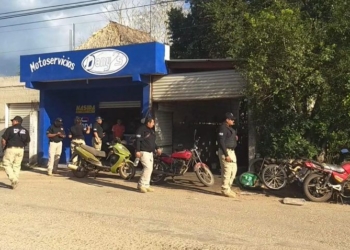Fiscalía General del Estado realizo operativo en distintos talleres de moto servicios