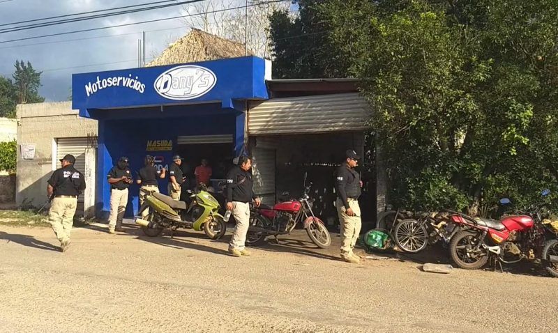 Fiscalía General del Estado realizo operativo en distintos talleres de moto servicios