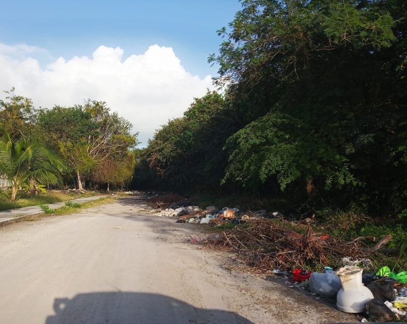 Tiradero de basura en los alrededores del panteón