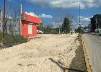 Obra de la rehabilitación de la avenida principal a paso tortuga