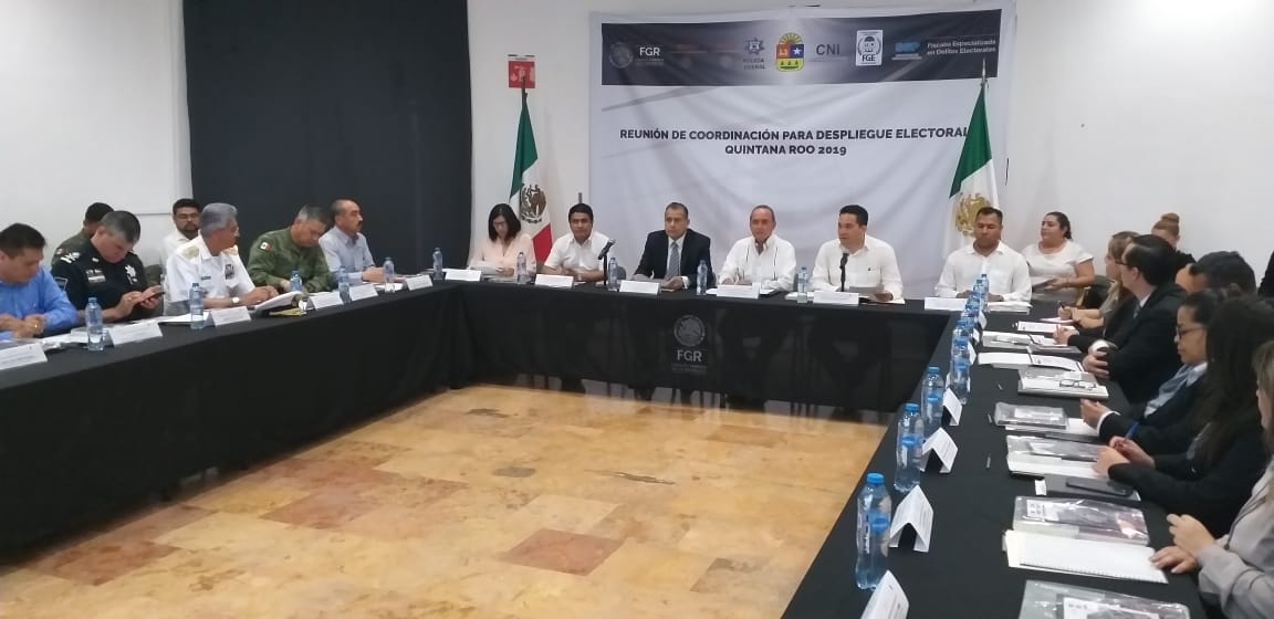 Reunión de coordinación “pre-despliegue y despliegue ministerial”; proceso electoral local 2019