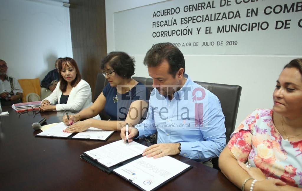 Histórico convenio entre Cozumel y la Fiscalía Especializada en Combate a la Corrupción