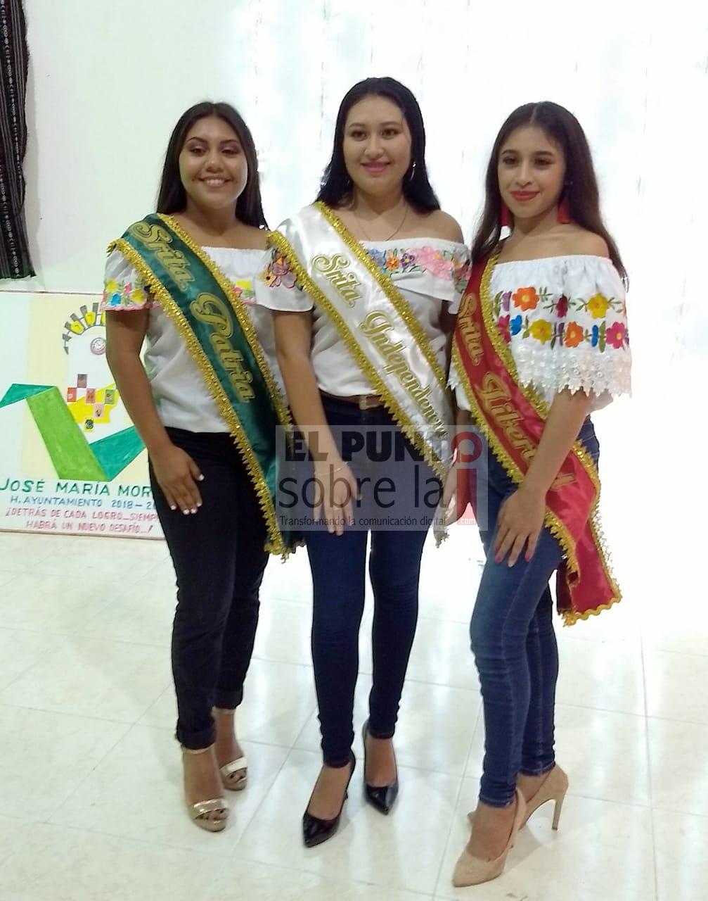 Presentan a las tres soberanas de las fiestas patrias