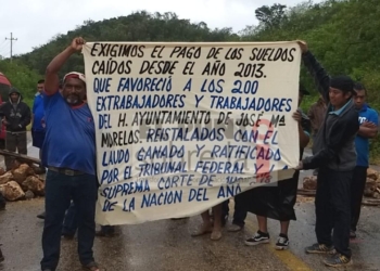 Ni las lluvias detiene el bloqueo carretero Muna-Felipe Carrillo Puerto