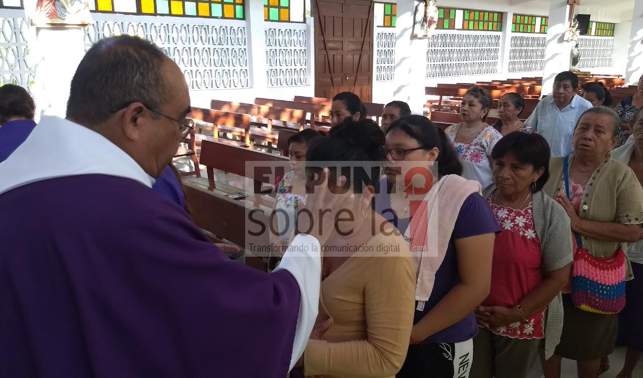Feligreses de JMM participaron en la celebración religiosa del miércoles de ceniza
