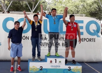 Cristian Huchin Gutiérrez obtiene dos preseas, una de oro y bronce en los Juegos Deportivos Estatales 2020