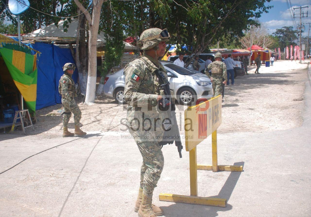 La guardia  nacional en la EXPOMOR 2020