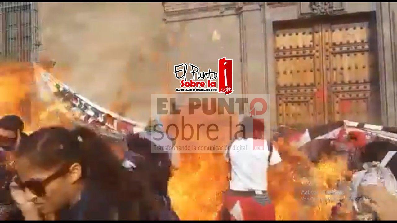 En marcha de mujeres, joven fotógrafa termina con quemaduras de segundo grado