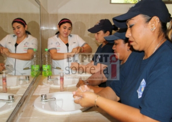 Elementos De Seguridad Pública reciben Capacitación Sobre Lavado De Manos para prevenir el Covid-19