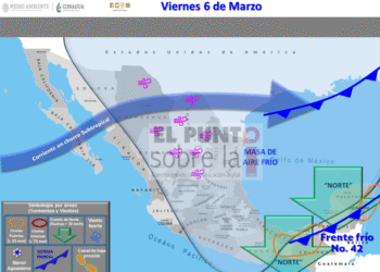 Frente frio afectara Quintana Roo a partir de este viernes