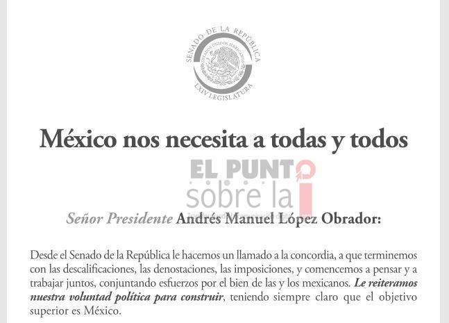 El GPPAN no asistirá a sesión del Senado si no se incluyen los temas del COVID19