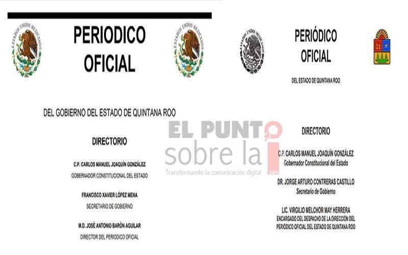 ¿Periódico Oficial del Estado dirigido por López Mena?