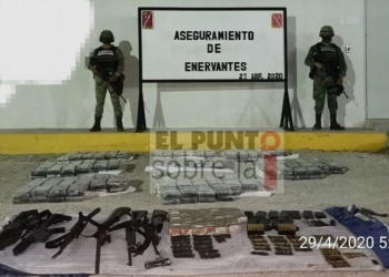 Ejército Mexicano asegura droga y armamento en Quintana Roo