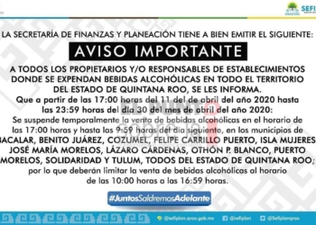 Gobierno Del Estado Da A Conocer Nuevos Horarios Para Suspensión De Venta De Bebidas Alcohólicas Por La Situación Sanitaria Del Covid-19