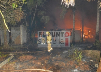 Incendio al parecer por quema agrícola
