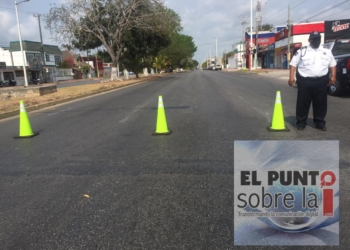 Cierran avenida Insurgentes en Chetumal