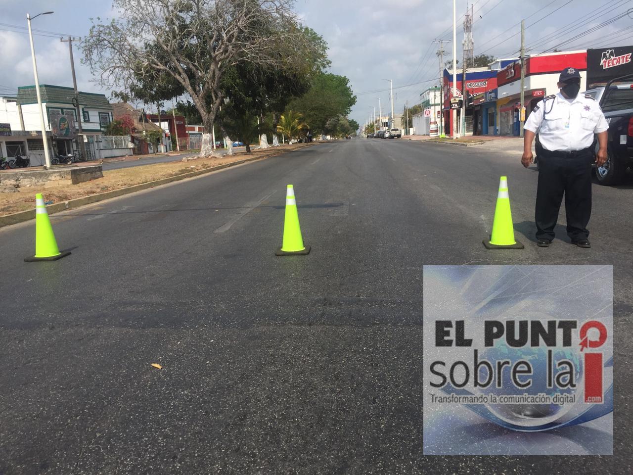 Cierran avenida Insurgentes en Chetumal