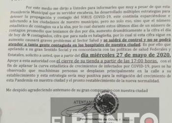 Decreta Otoniel cierre de comercios