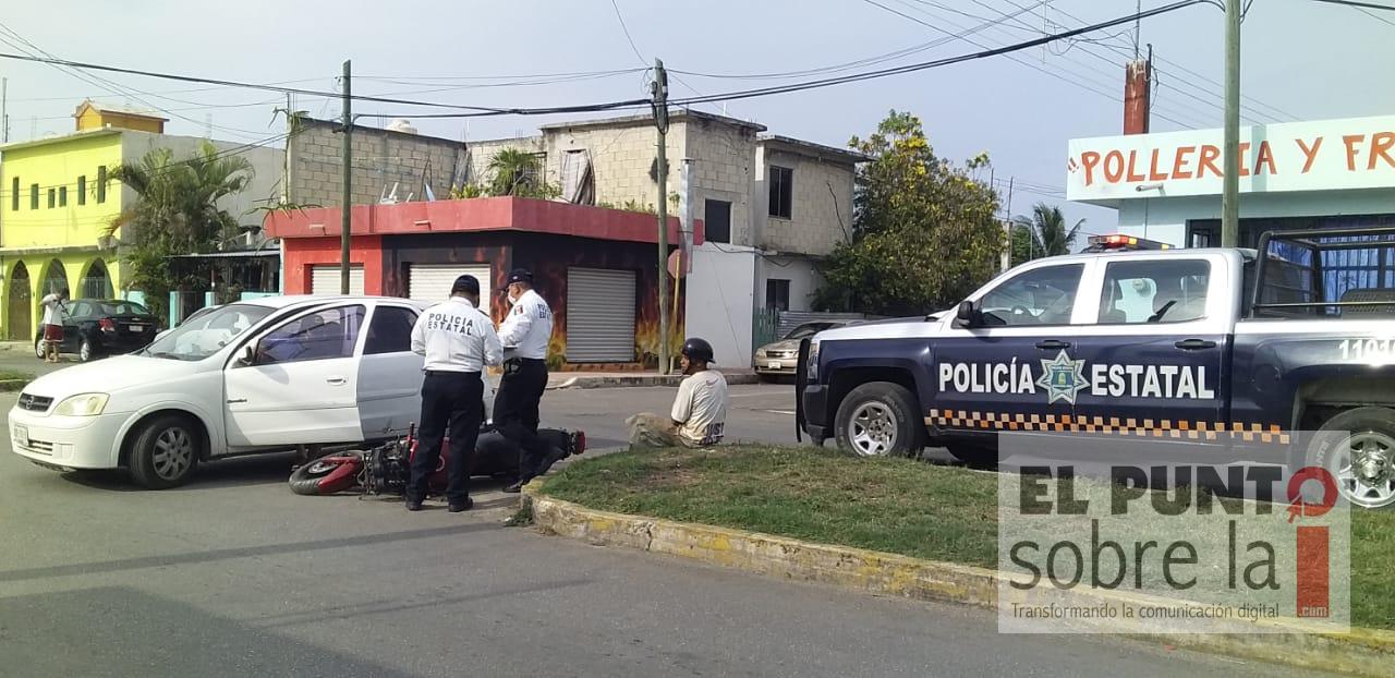 Le cerró el paso a motociclista
