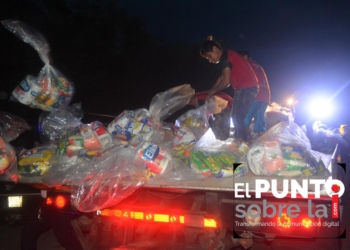Se accidenta vehiculo que transporta despensas para la zona maya