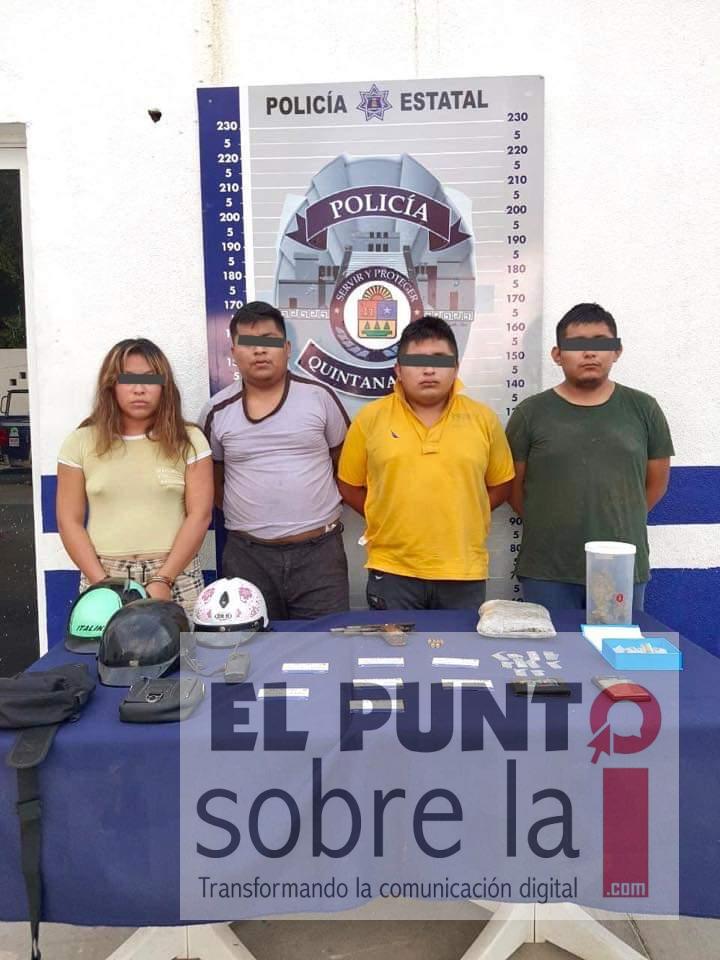 Detiene la Policía Municipal a cuatro personas en posesión de drogas