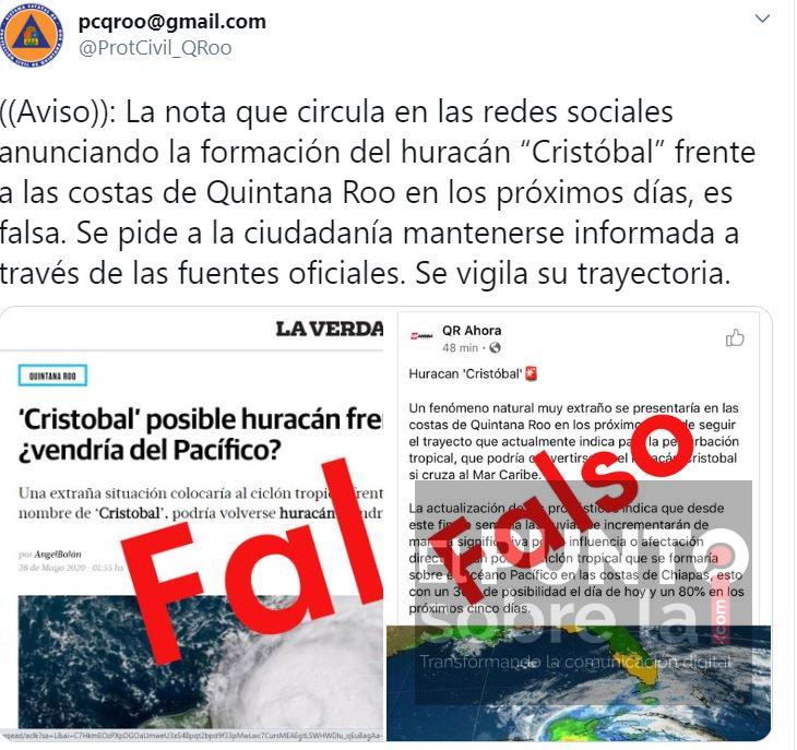 No se forma ningún huracán frente a las costas de Quintana Roo