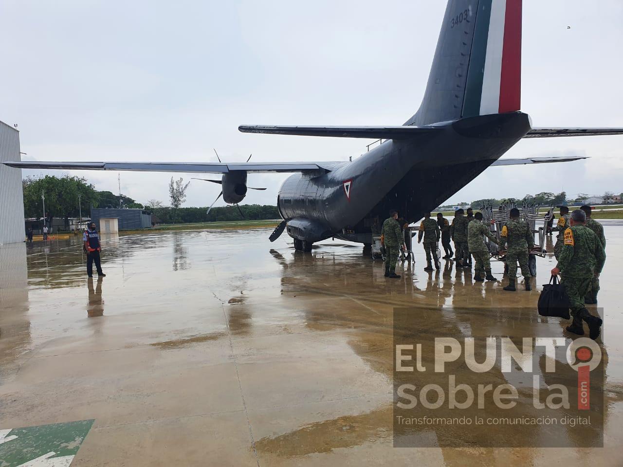 Ejército Mexicano recibe material médico, para atención de los Hospitales INSABI COVID-19 de Quintana Roo