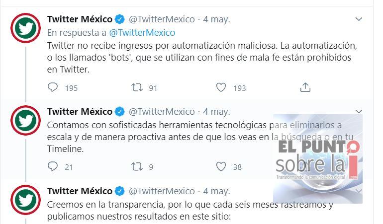 Twitter afirma que no recibe ingresos de bots como asegura AMLO