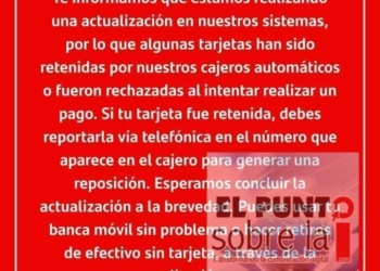 Banco Santander presenta fallas en Quintana Roo