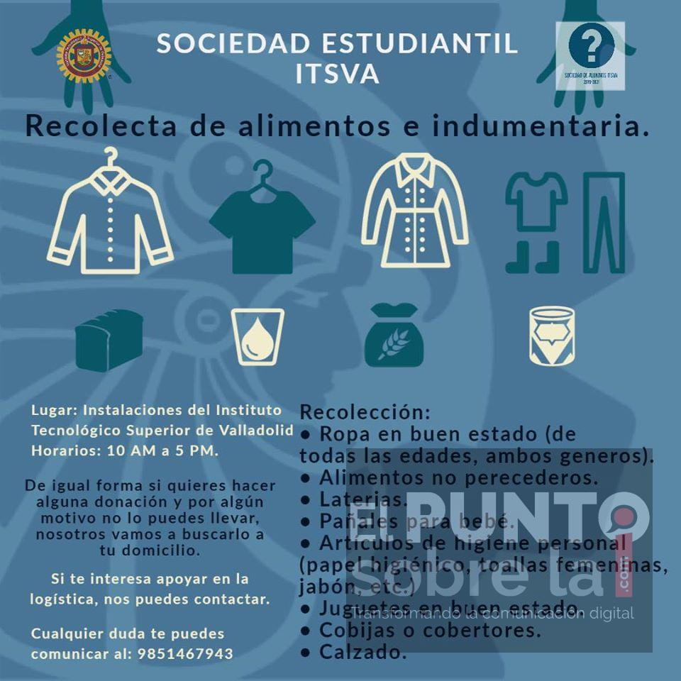 Estudiantes del Itsva recolectarán víveres para familias afectadas por «Cristóbal»