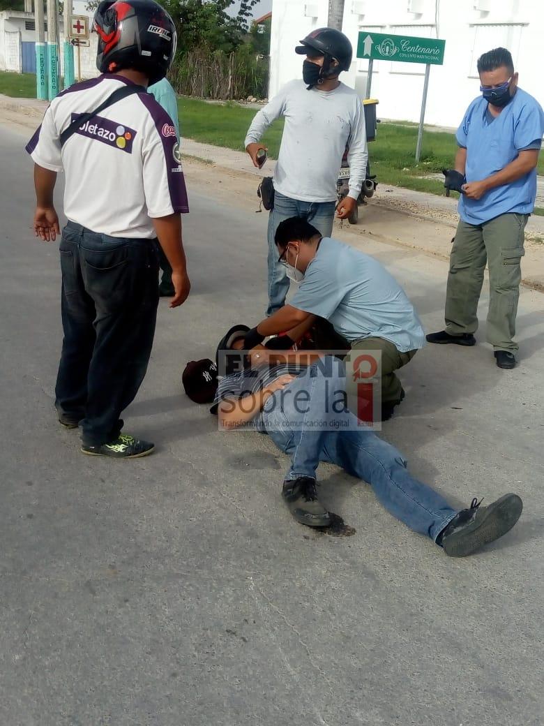 Deja lesionado a motociclista y huye