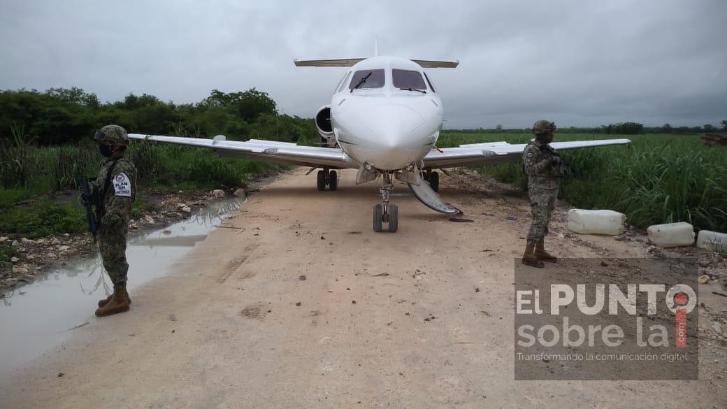Aseguran narcojet en Pucté