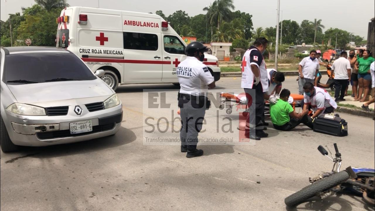 Fractura total de pie al ser embestido por un automovilista