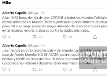 Alberto Capella, de adorno en el Mando Único