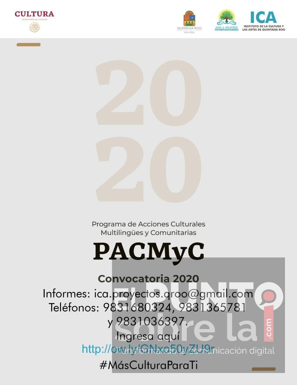 Se extiende hasta el 30 de junio la convocatoria PACMyC 2020