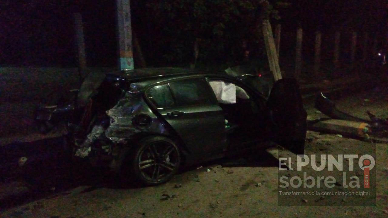 Borrachazo destrozó su BMW