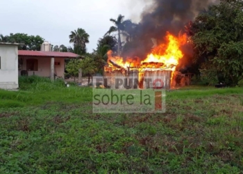Se incendia casa de Sabidos
